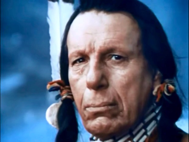 An image from the "Crying Indian Ad" which aired on television in the 1970's and was financed by the organization Keep America Beautiful. Unbeknownst to viewers at the time, it was an industry front group for Coca-Cola, PepsiCo, Dart and other big plastic users in the beverage and packaging industries. (YouTube)