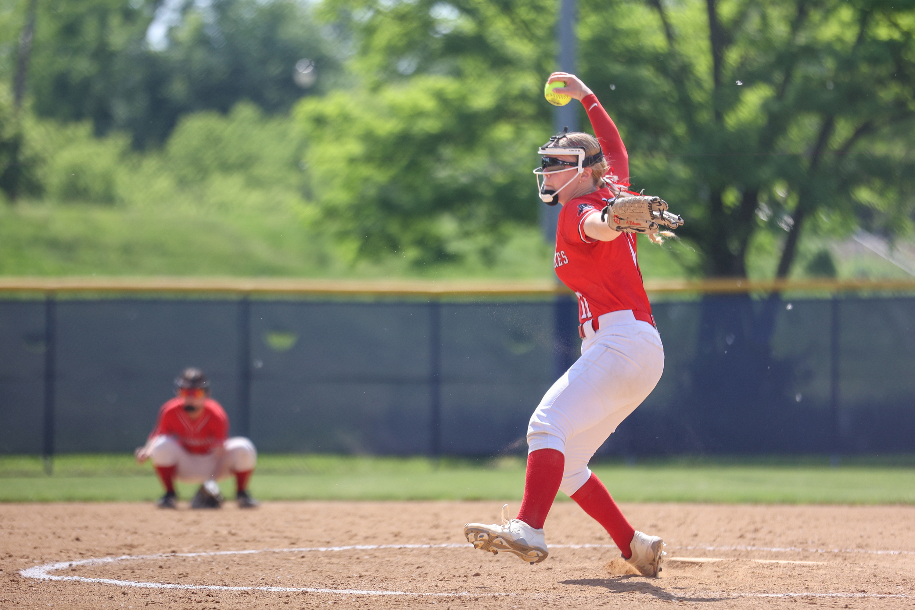 Williamsport’s Ashlyn Robinson pitches in the PIAA District 2-4 Class...