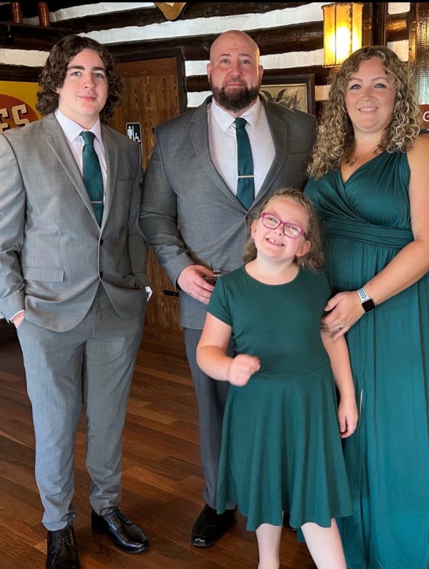 From left, are Brian Malet, his father Brian Malet Sr., his younger sister Nadia Malet, and his mother Rachel Malet. SUBMITTED