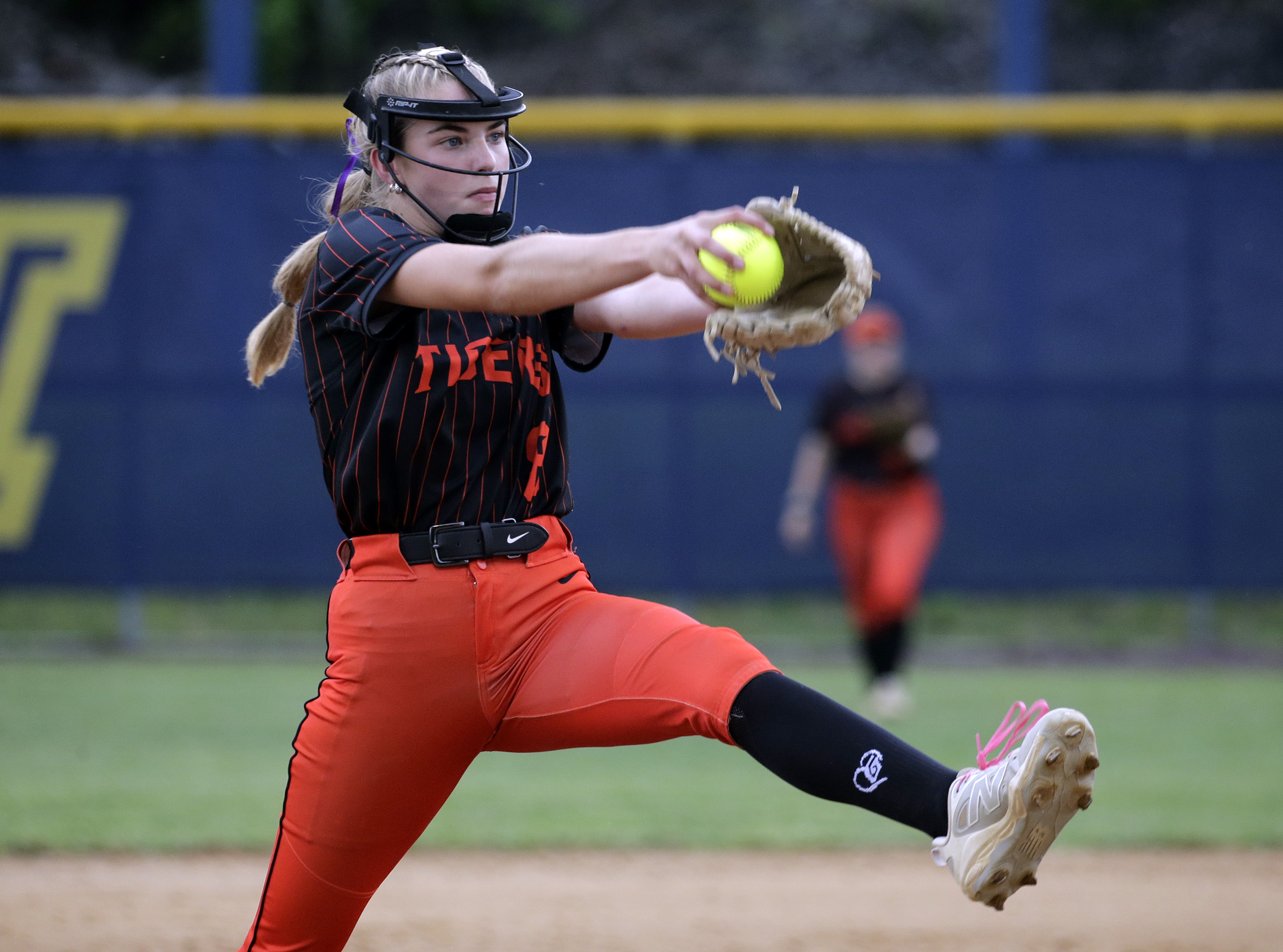 Tunkhannock’s Michaela Howell delivers a pitch against Valley View in...