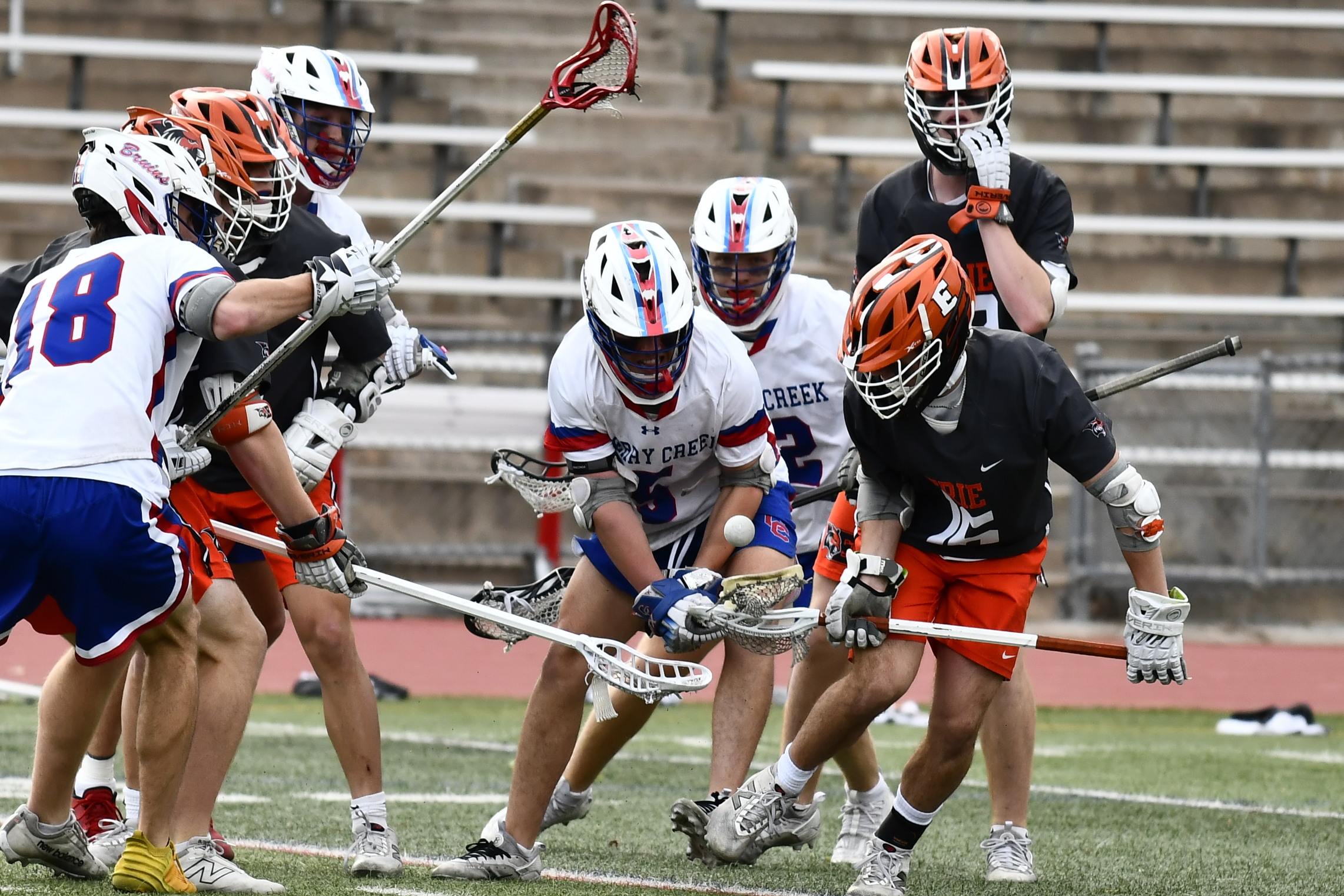 Erie's Tyler Keating battles for a ground ball with Cherry...