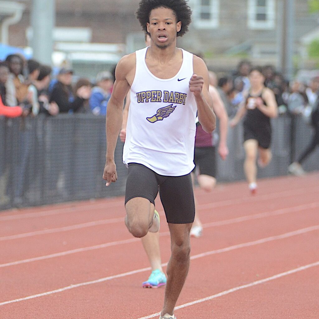 District 1 Track and Field: UD's Sharp wins from out front, then chases his relay into states