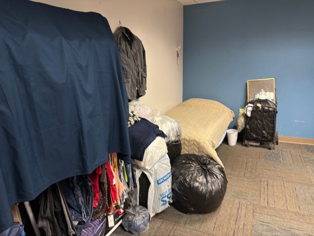 Residents can keep possessions at the Breaking Bread shelter. (KATHLEEN E. CAREY - DAILY TIMES)