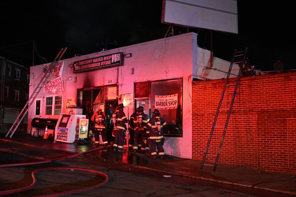 Upper Darby firefighters handle blaze at smoke shop