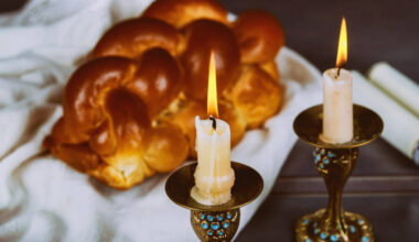 Challah and candles
