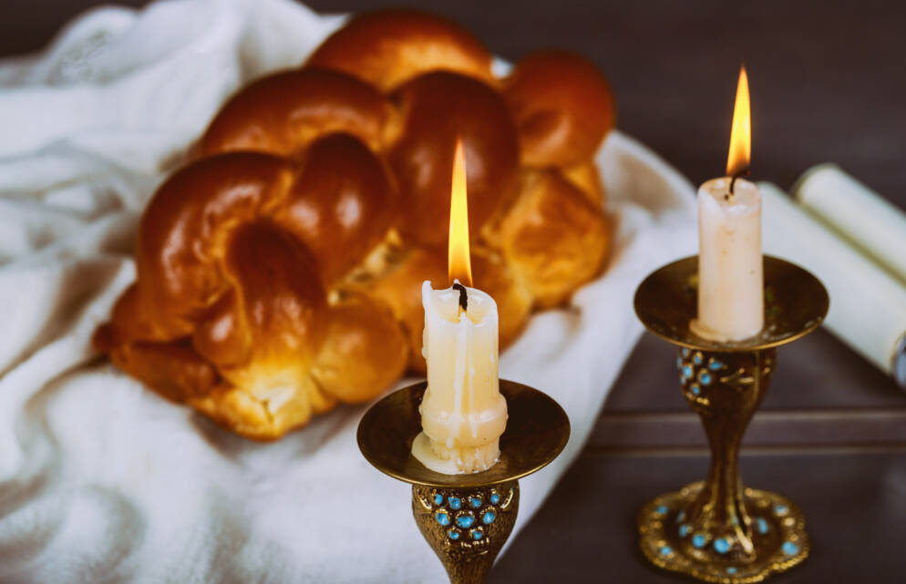 Challah and candles
