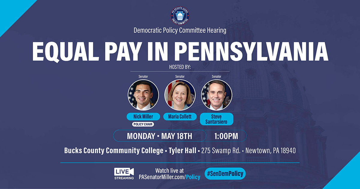 Senate Democratic Policy Committee Hearing on Equal Pay in Pennsylvania