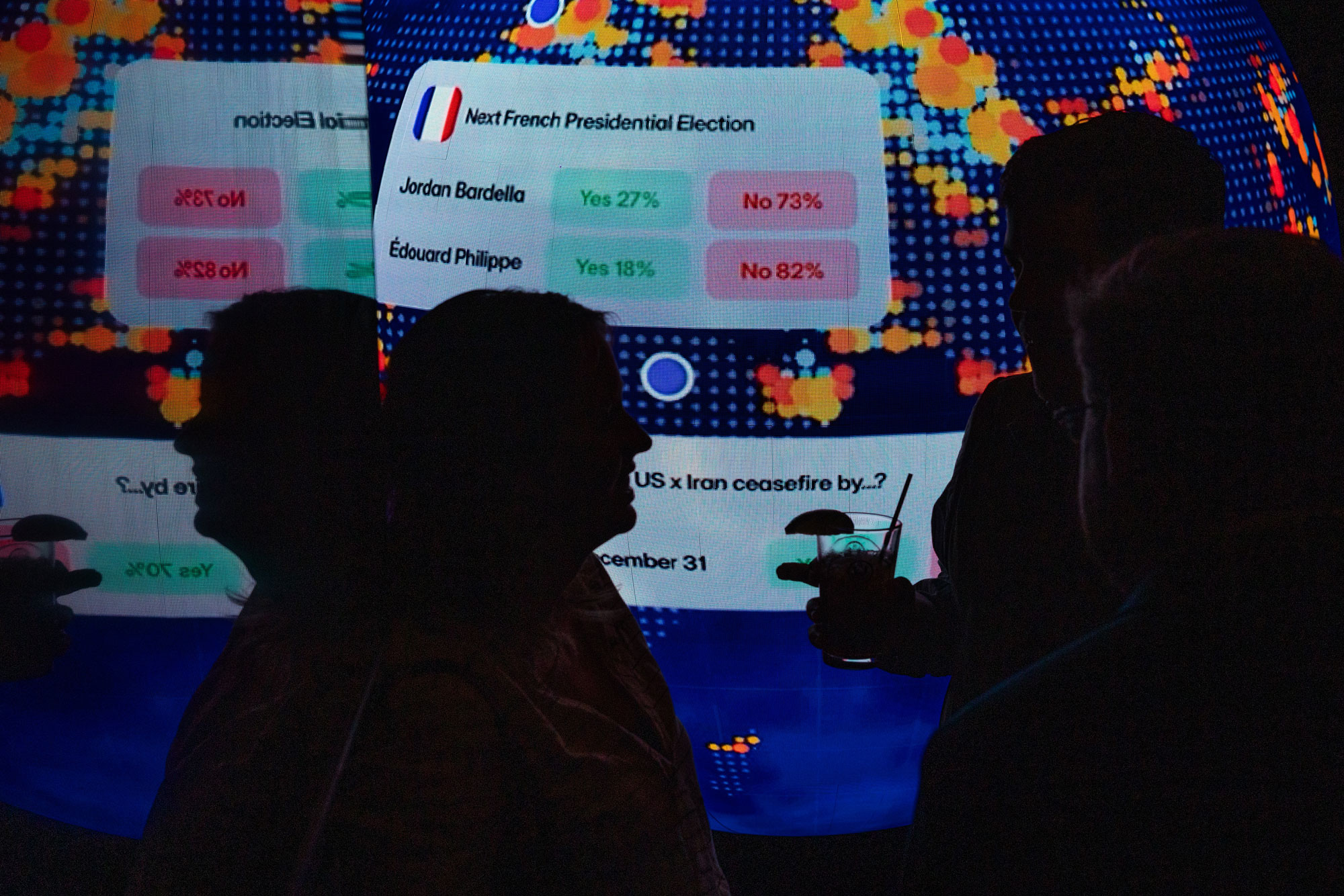 In a testament to the popularity of prediction markets, Polymarket opened a pop-up bar in D.C. where traders could track current events.