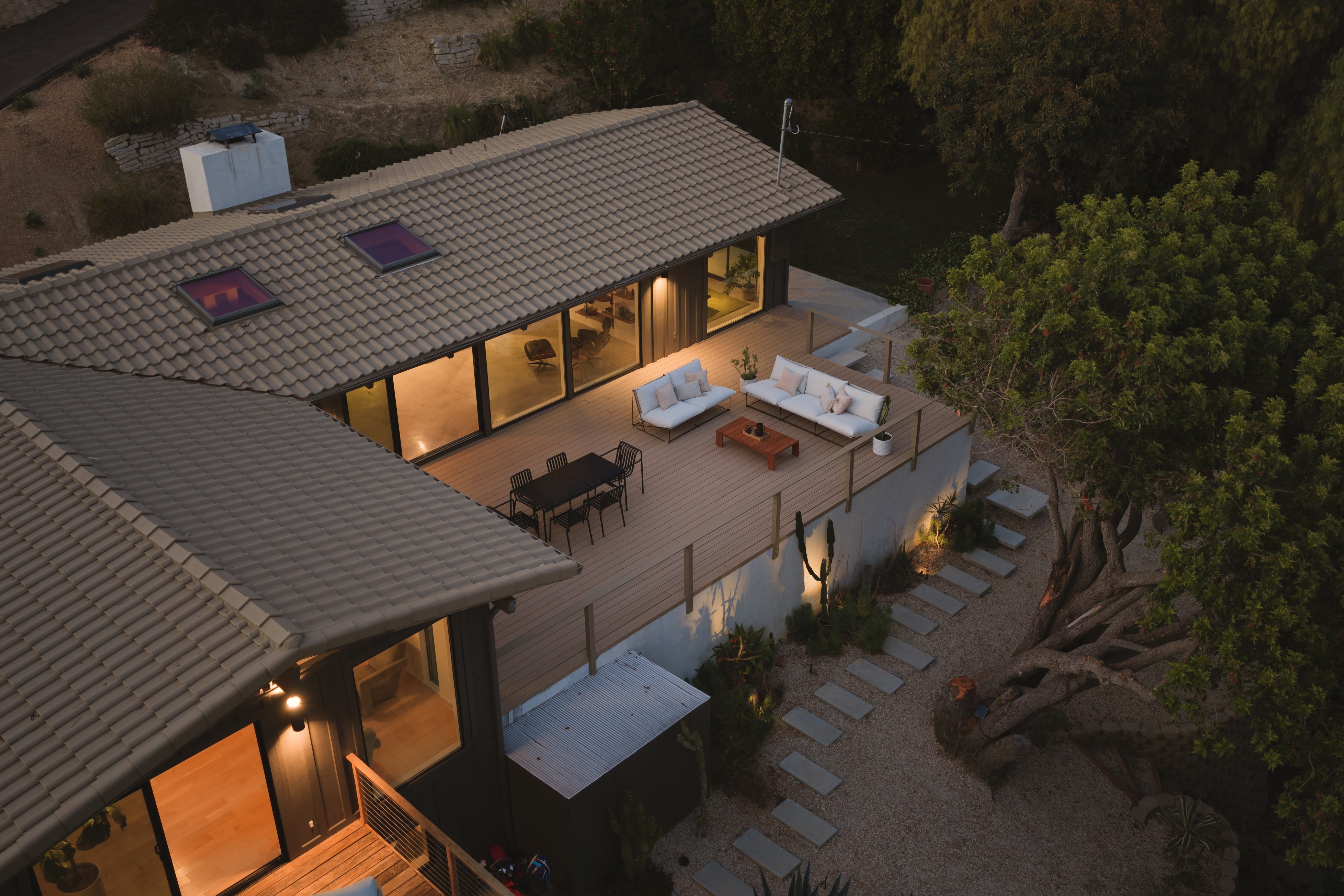 A bird’s-eye view of the deck and grounds. (Photo by...