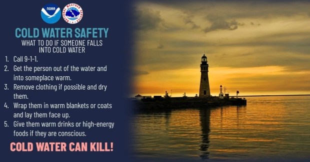 The Cleveland National Weather Service said May is one of the trickiest months for cold water safety concerns, and for the entire 312 miles of Ohio's Lake Erie coastline. (Courtesy of Cleveland National Weather Service)