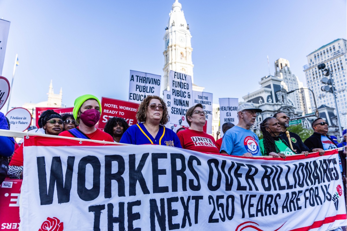 Photos: Thousands march through Philadelphia for May Day