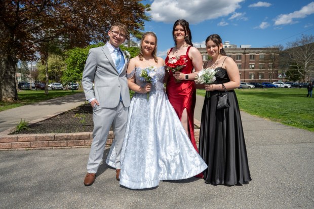 Palmerton Area High School students gather for Prom in the Park, on Friday, May 1, 2026, before heading to Bear Creek Mountain Resort for their prom.(Jonathan Broady/Special to The Morning Call)