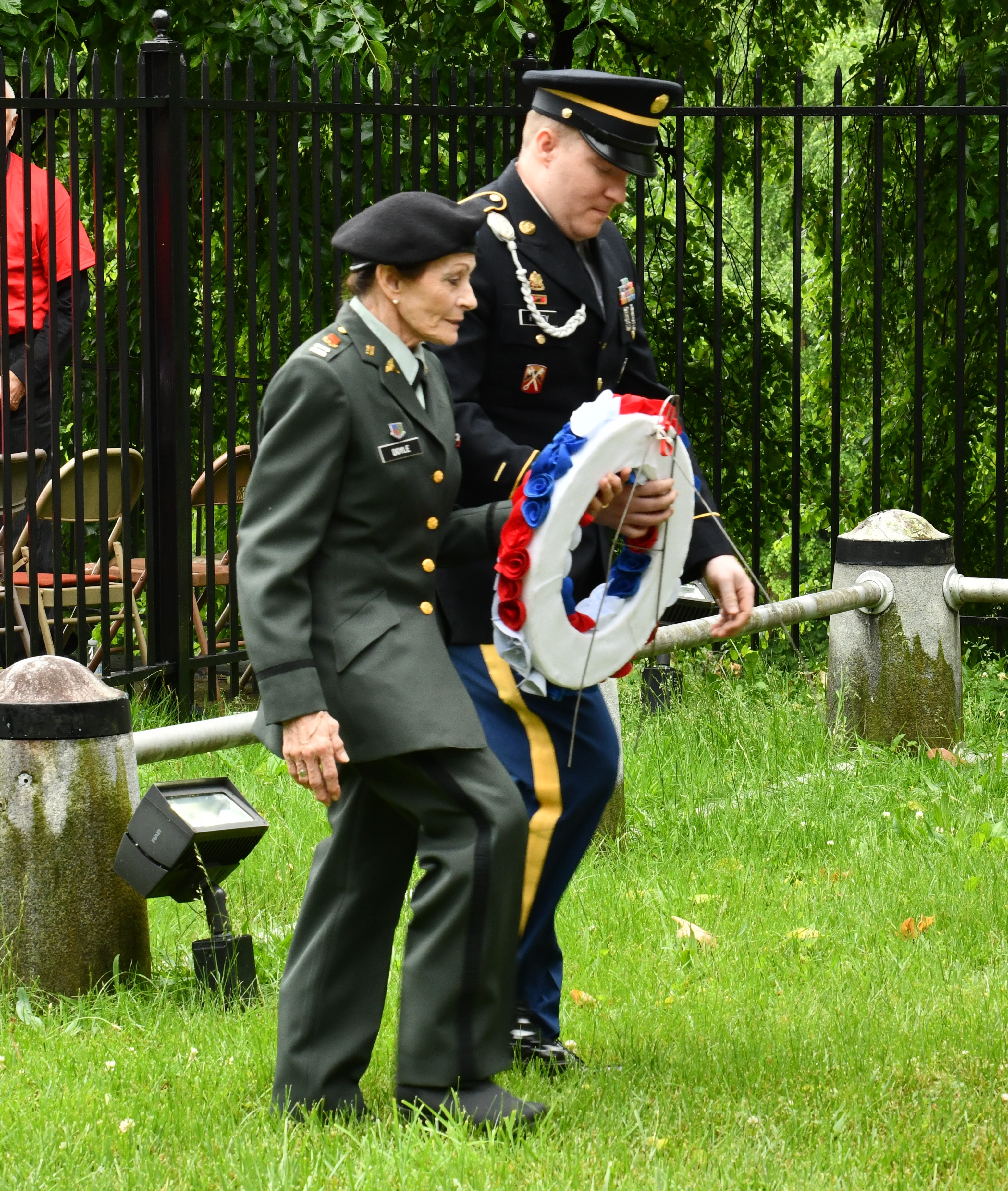 Vets Lyda Doyle and Chuck Foley had the honors of...