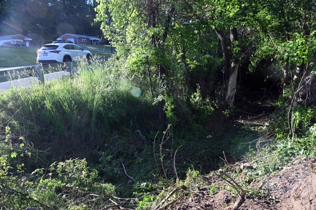 A Central Berks Regional Police officer died Friday after crashing into a tree in Earl Township while responding to a call.(BILL UHRICH/READING EAGLE)