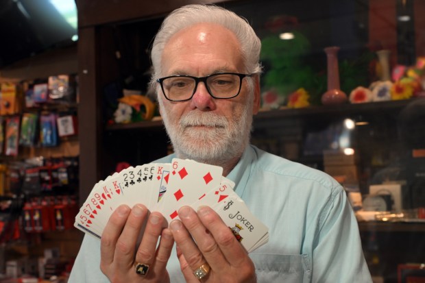 Wayne Shifflett has owned the Mingus Magic Shop on Lancaster Ave. for 50 years. (BILL UHRICH/MEDIANEWS GROUP)