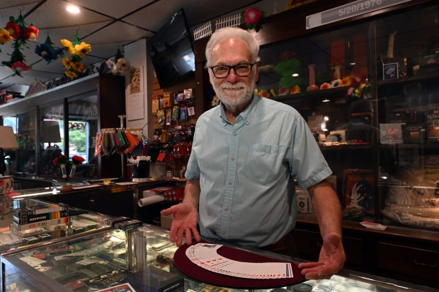 Wayne Shifflett has owned the Mingus Magic Shop on Lancaster Ave. for 50 years. (BILL UHRICH/MEDIANEWS GROUP)
