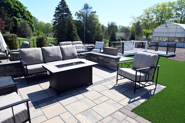 A patio at Spayd's Outdoor Environments, 3225 Pricetown Road, Alsace Township. (BILL UHRICH/READING EAGLE)