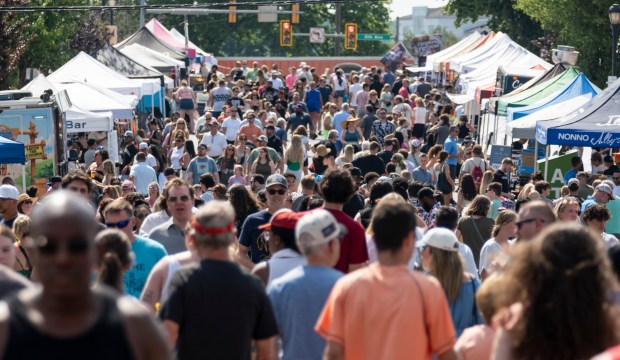 A packed Penn Avenue In West Reading during a recent Art on the Avenue event. (Ben Hasty - Special to the Reading Eagle)