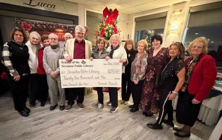Friends of the Scranton Public Library donate $25,000 to library