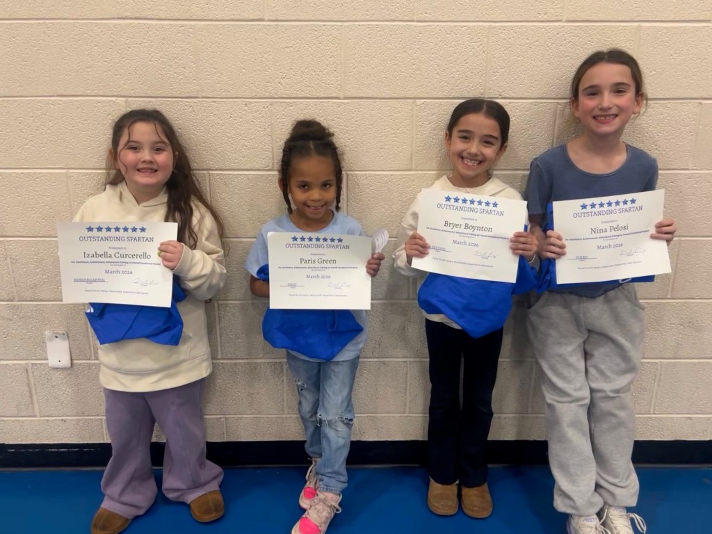 Mid Valley Elementary Center recognizes Outstanding Spartans for March