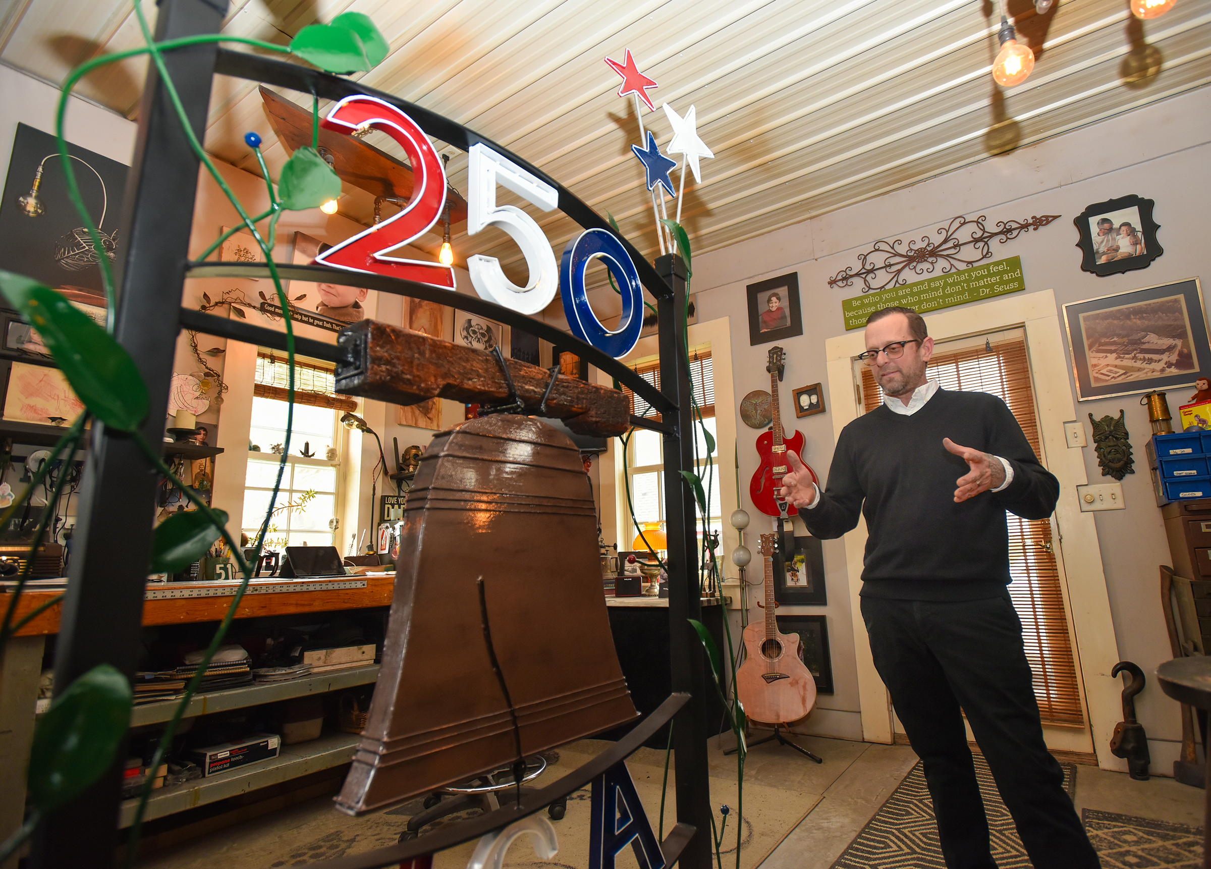 Scott Nichols describes a sculpture he created in his Meshoppen...