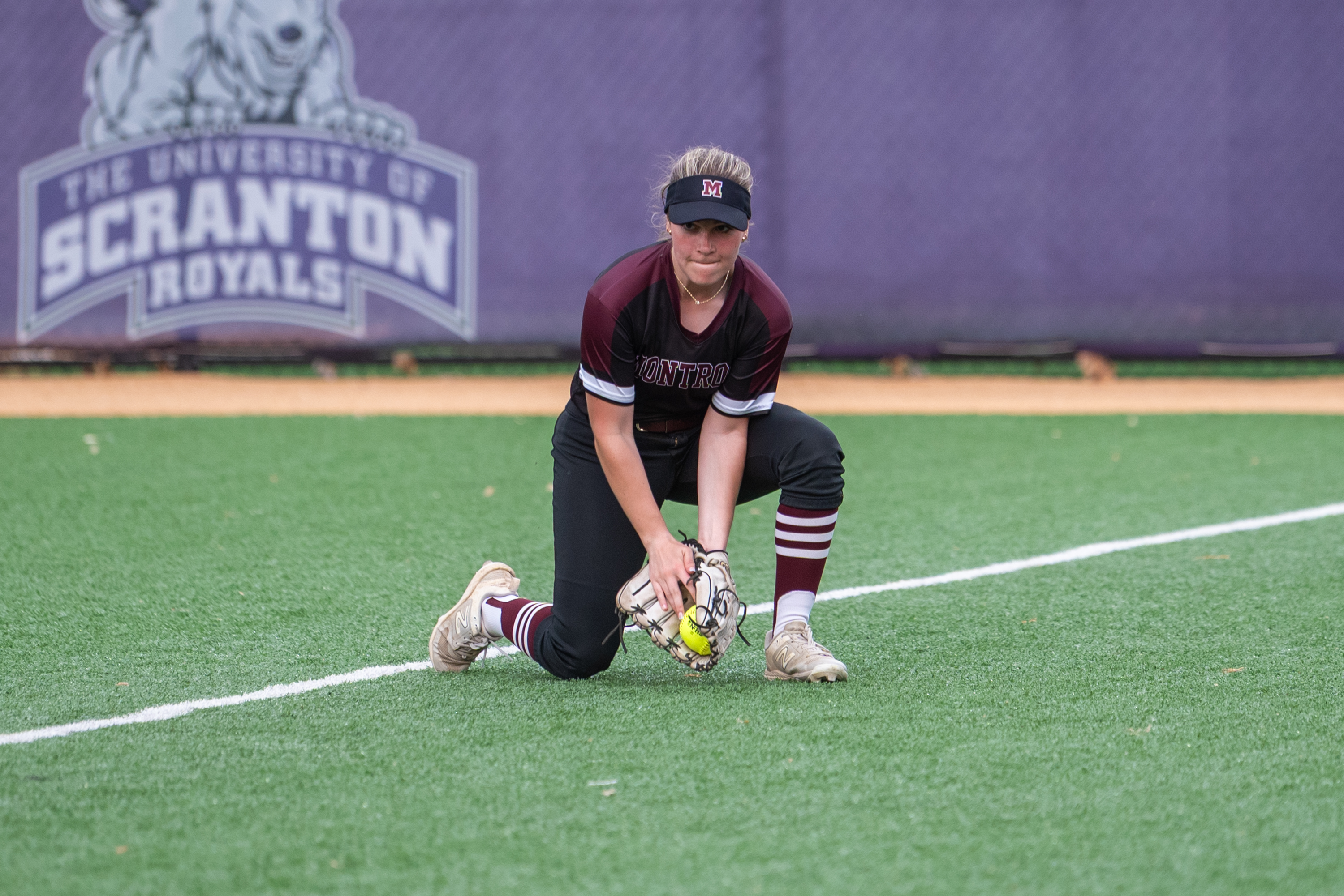 Montrose’s Allison Jennings fields the ball during the District 2...