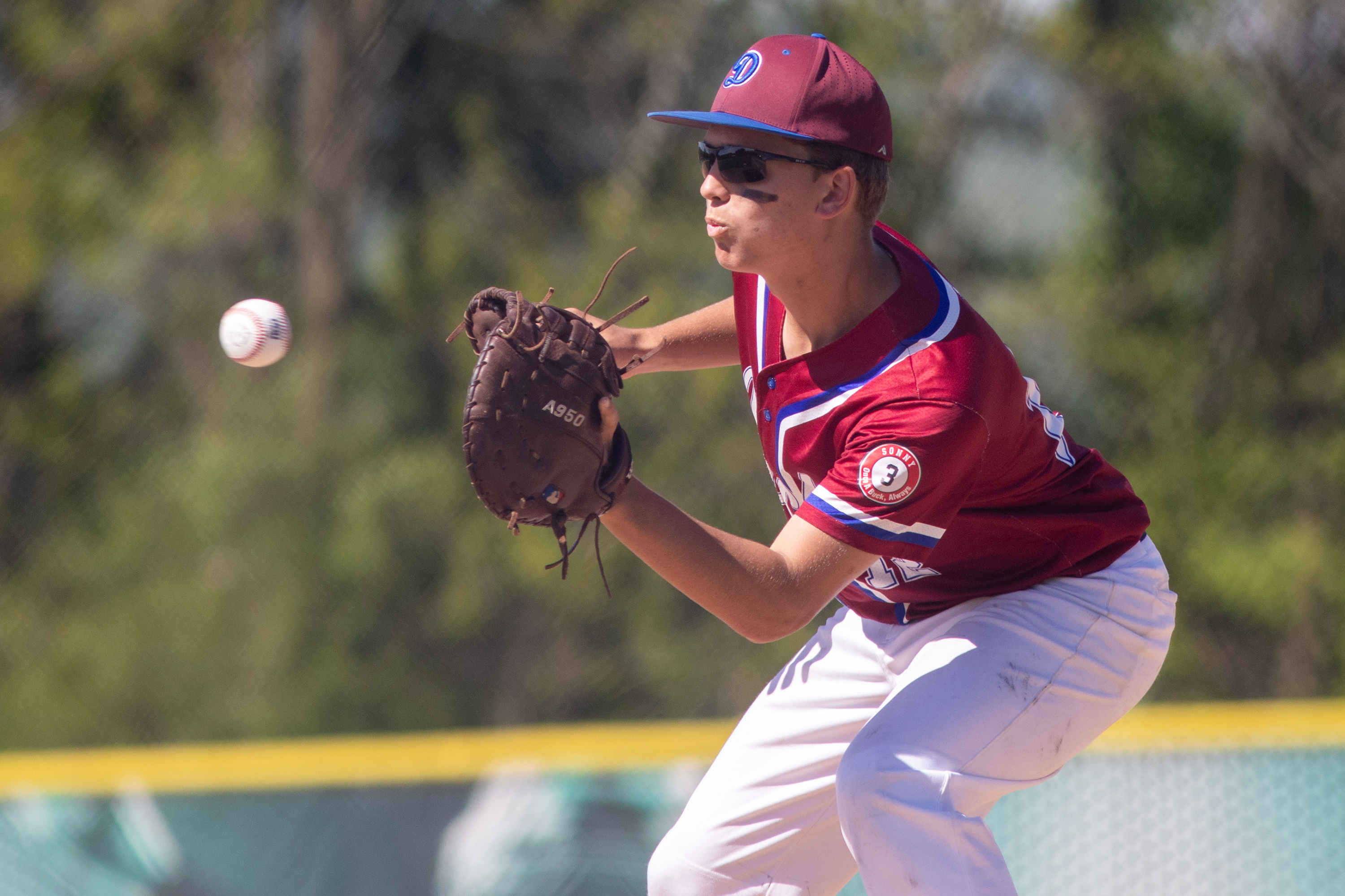 Dunmore’s Jimmy Clark catches the ball during the District 2...