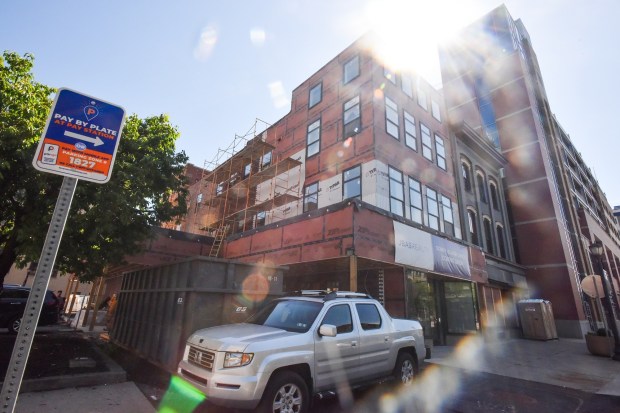 The Coney Island Lunch building on Lackawanna Ave. in downtown Scranton Tuesday, May 26, 2026. (SEAN MCKEAG / STAFF PHOTOGRAPHER)