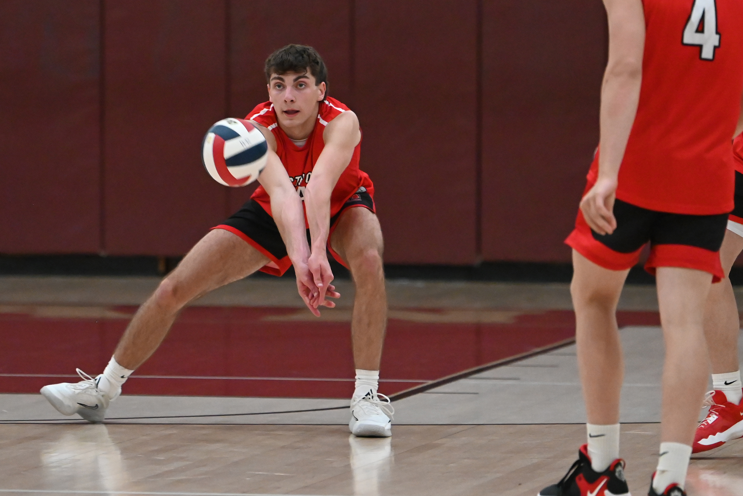 Crestwood’s JJ Stec bumps the ball during the 2A championship...