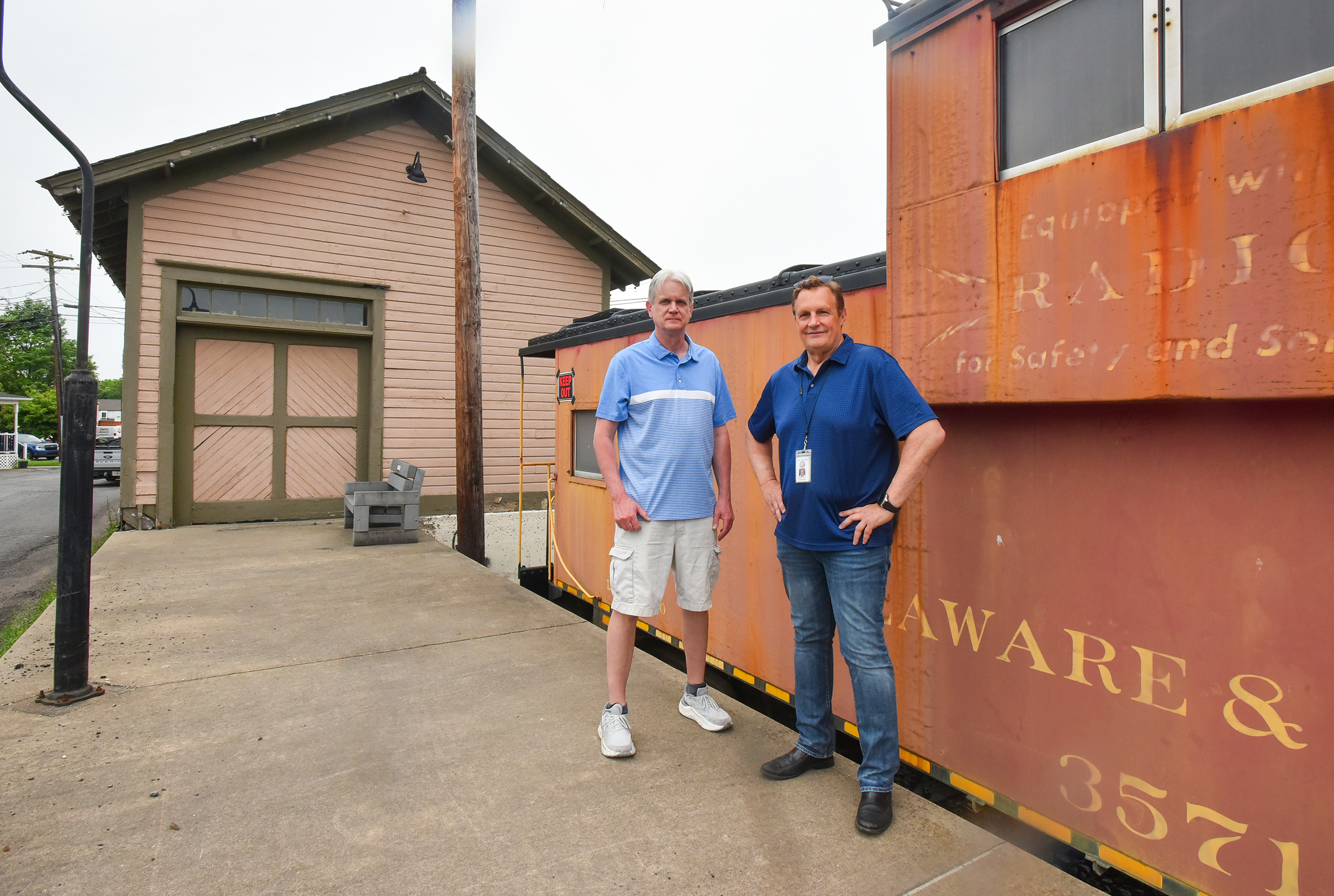 Dickson City Mayor Bob McCallum and Dickson City Borough Manager...