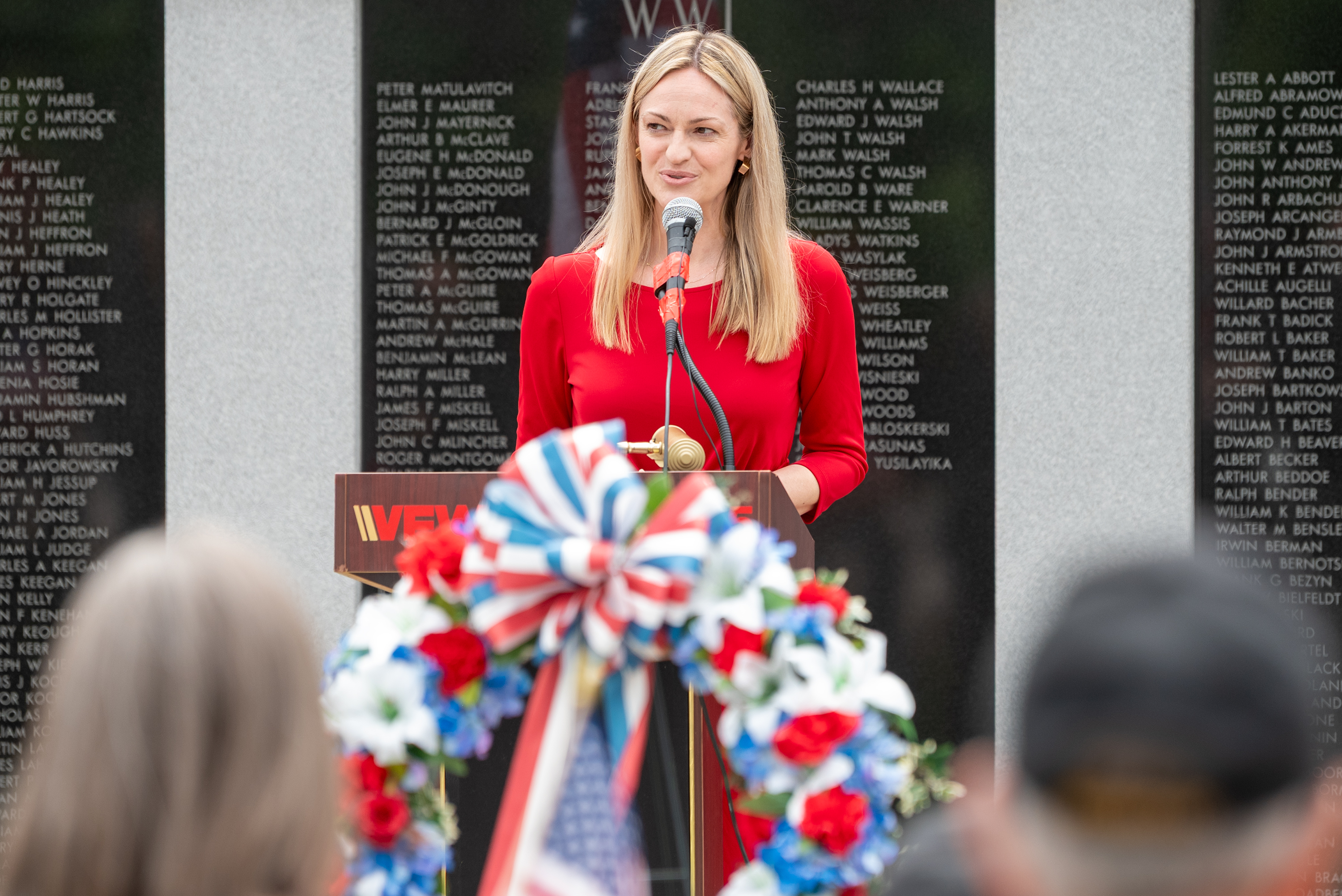 Scranton Mayor Paige Cognetti addresses the crowd gathered for the...