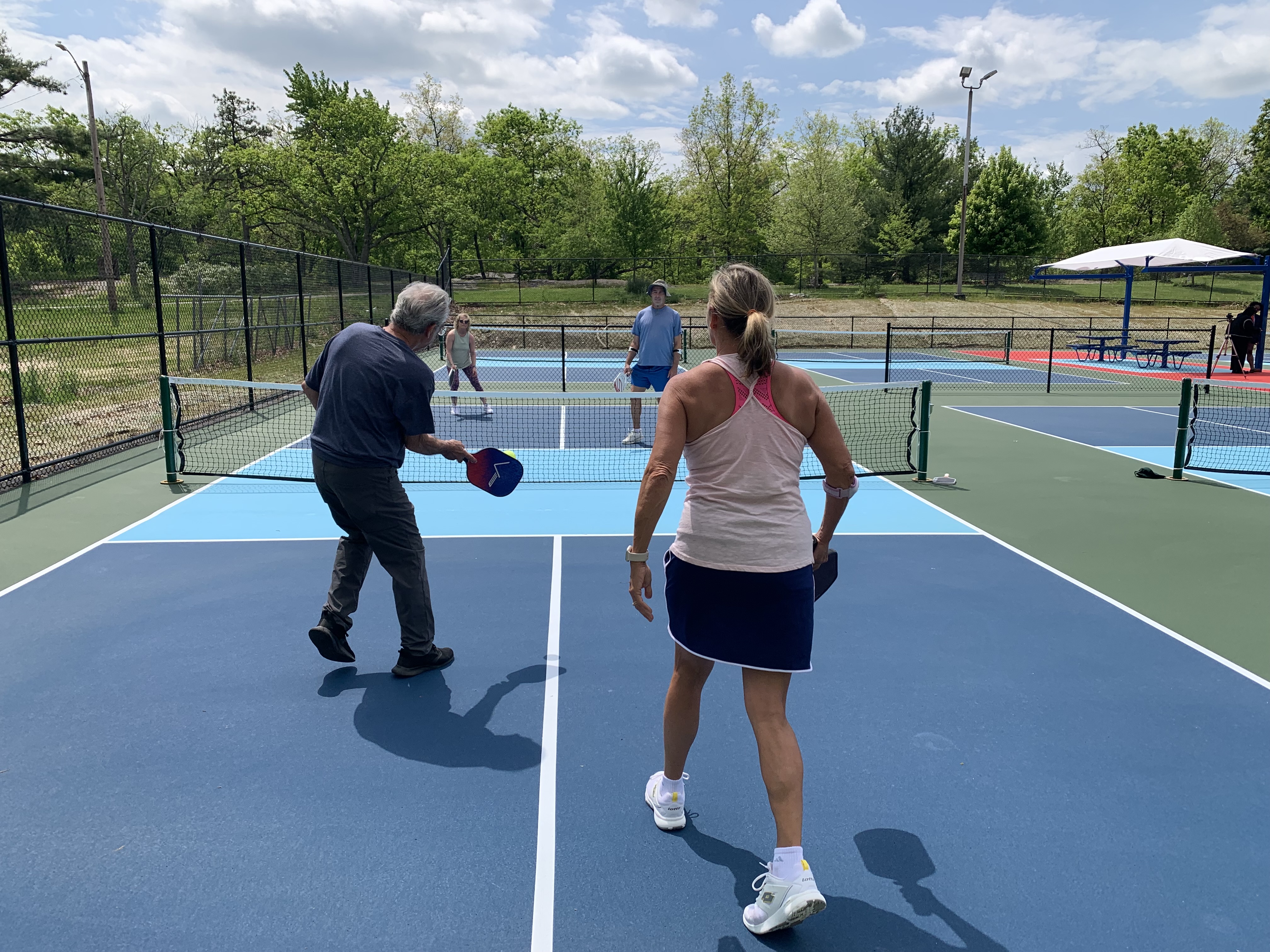 People play pickleball at Nay Aug Park in Scranton on...