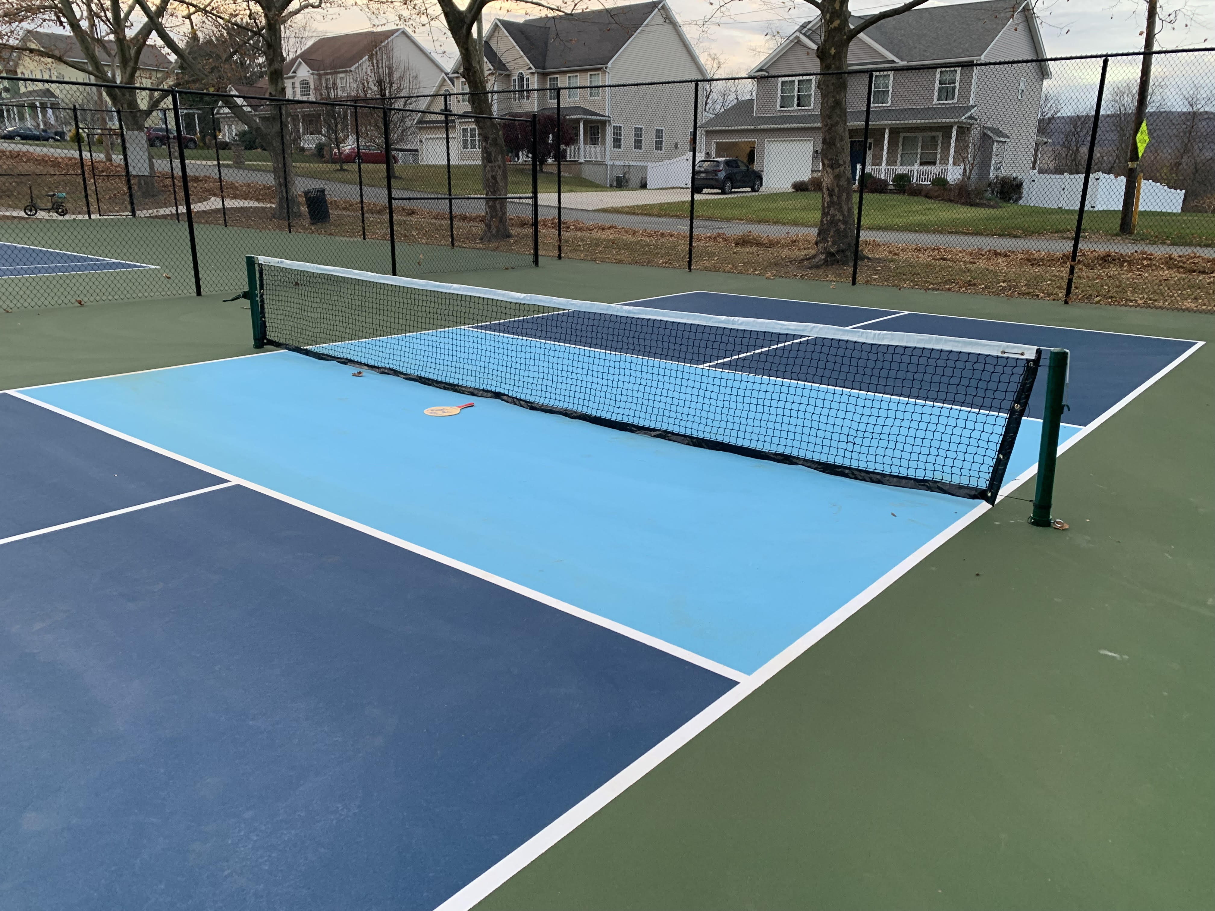 One of two brand new pickelball courts at Billy Barrett...