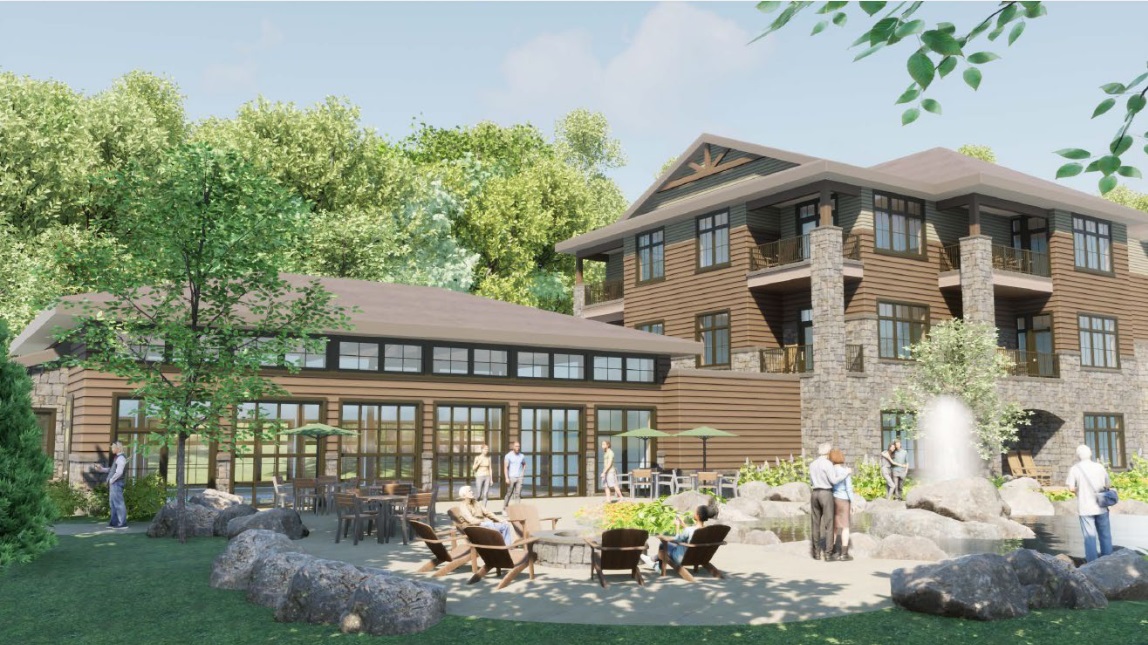 A rendering of a new cancer respite center designed by...