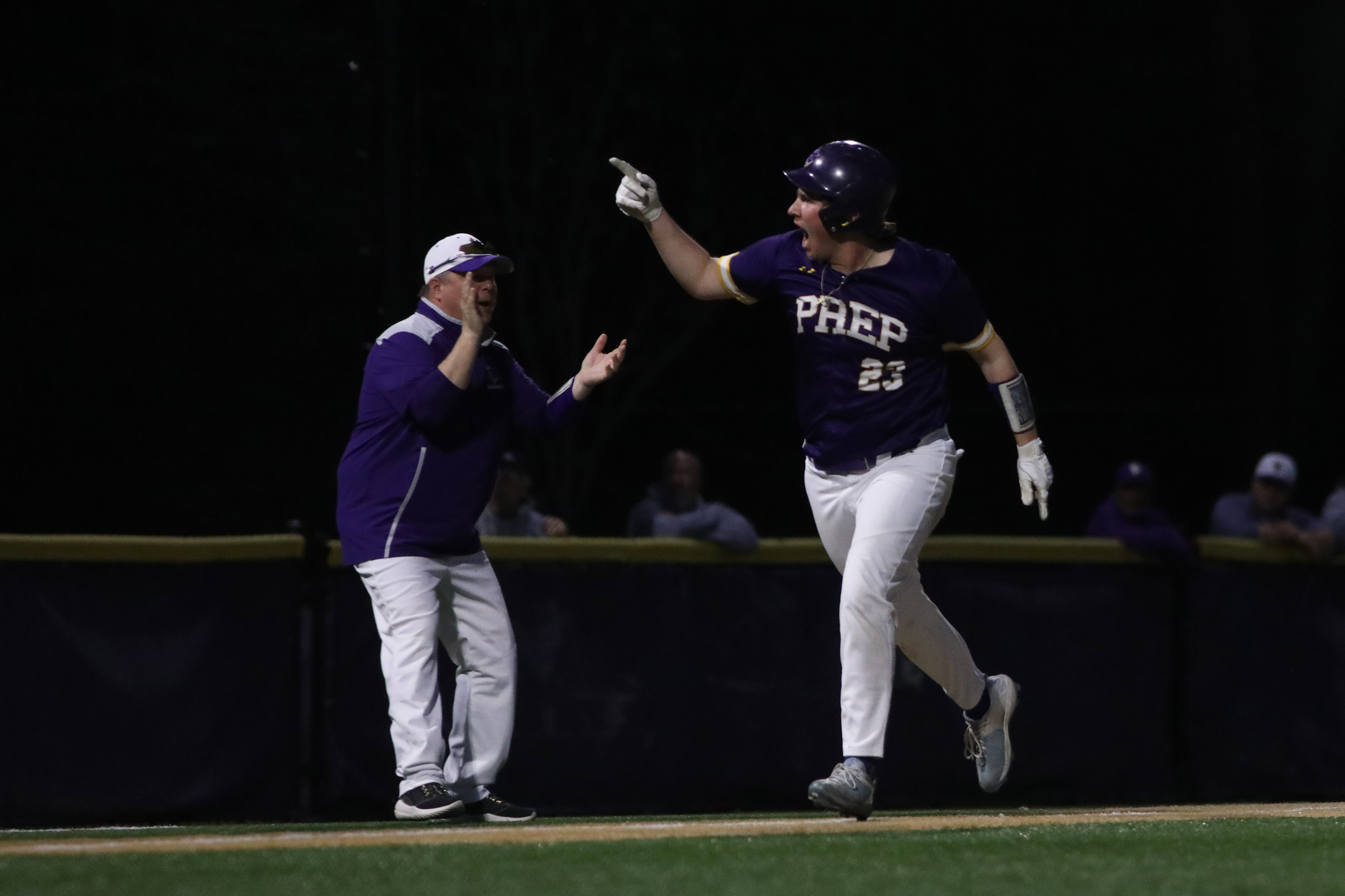 Scranton Prep’s Johnny Petrosky celebrates as he heads towards home...