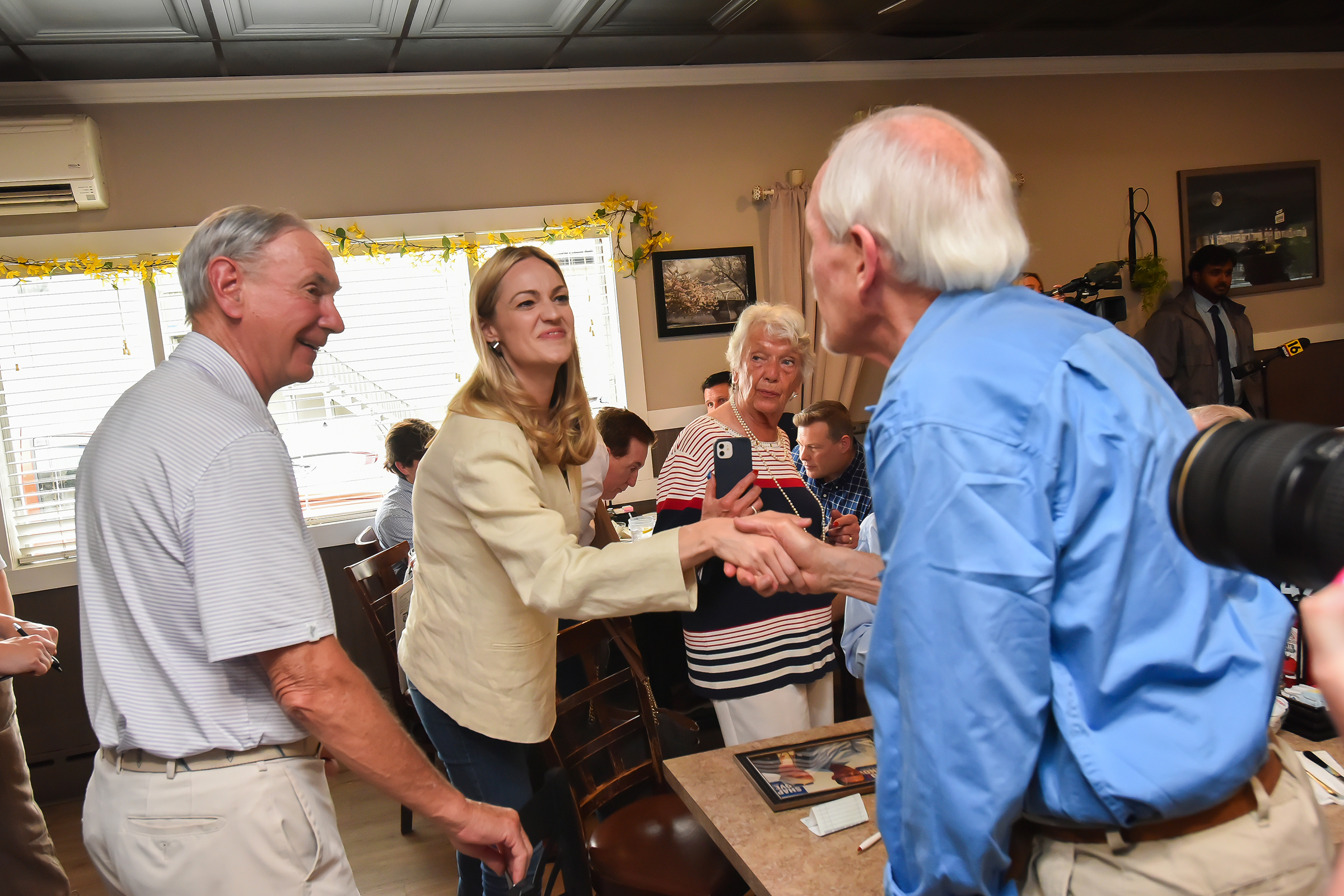 Democratic nominee for Pennsylvania’s 8th congressional district Paige Gebhardt Cognetti...