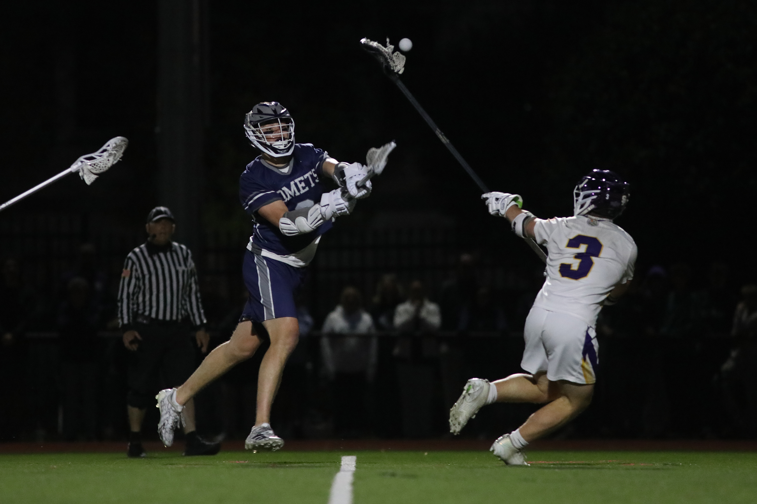Scranton Prep’s Henry Barrett attempts to block Abington Heights’ Gavin...