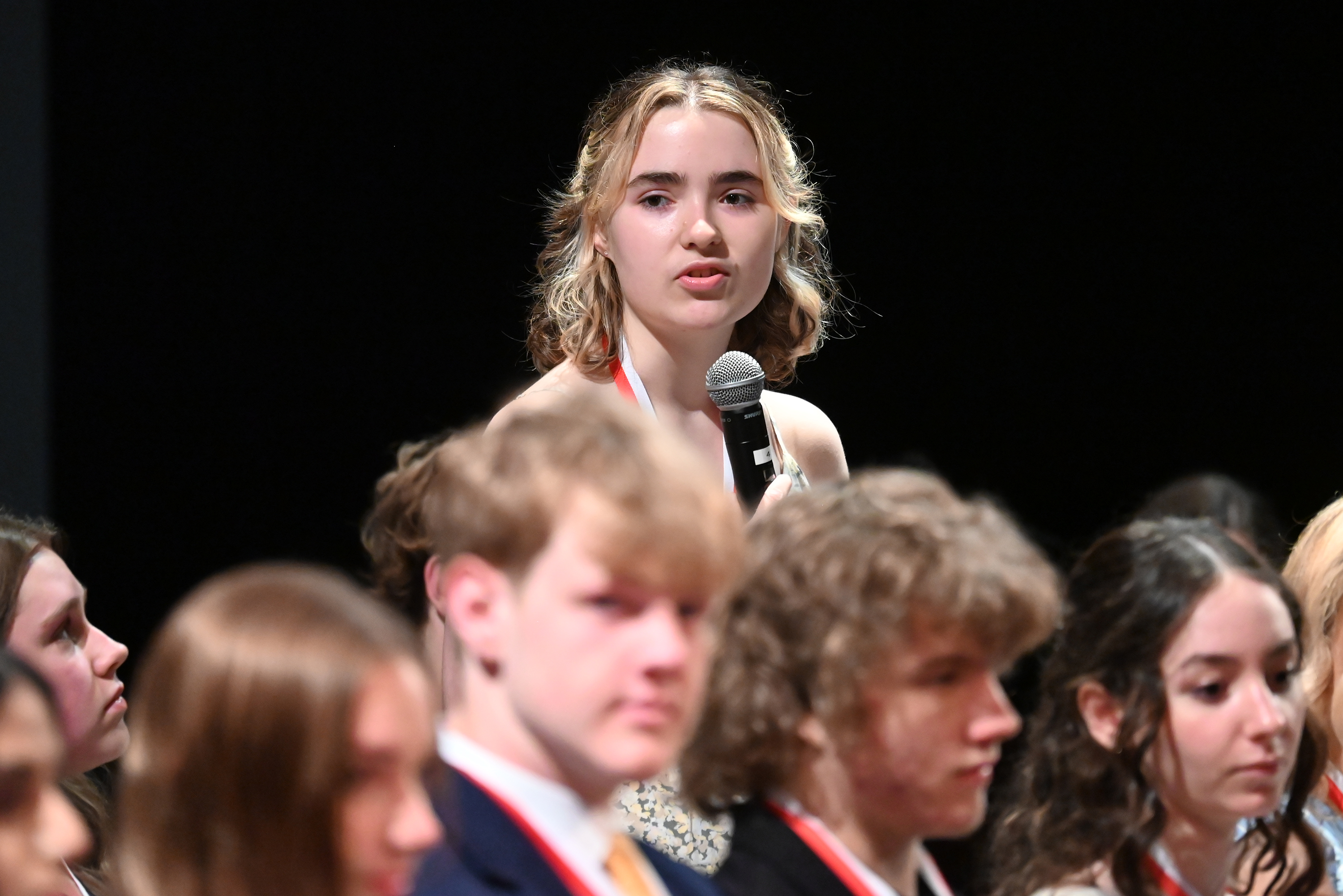 Mid Valley’s Nevaeh O’Malley during the Q and A section...
