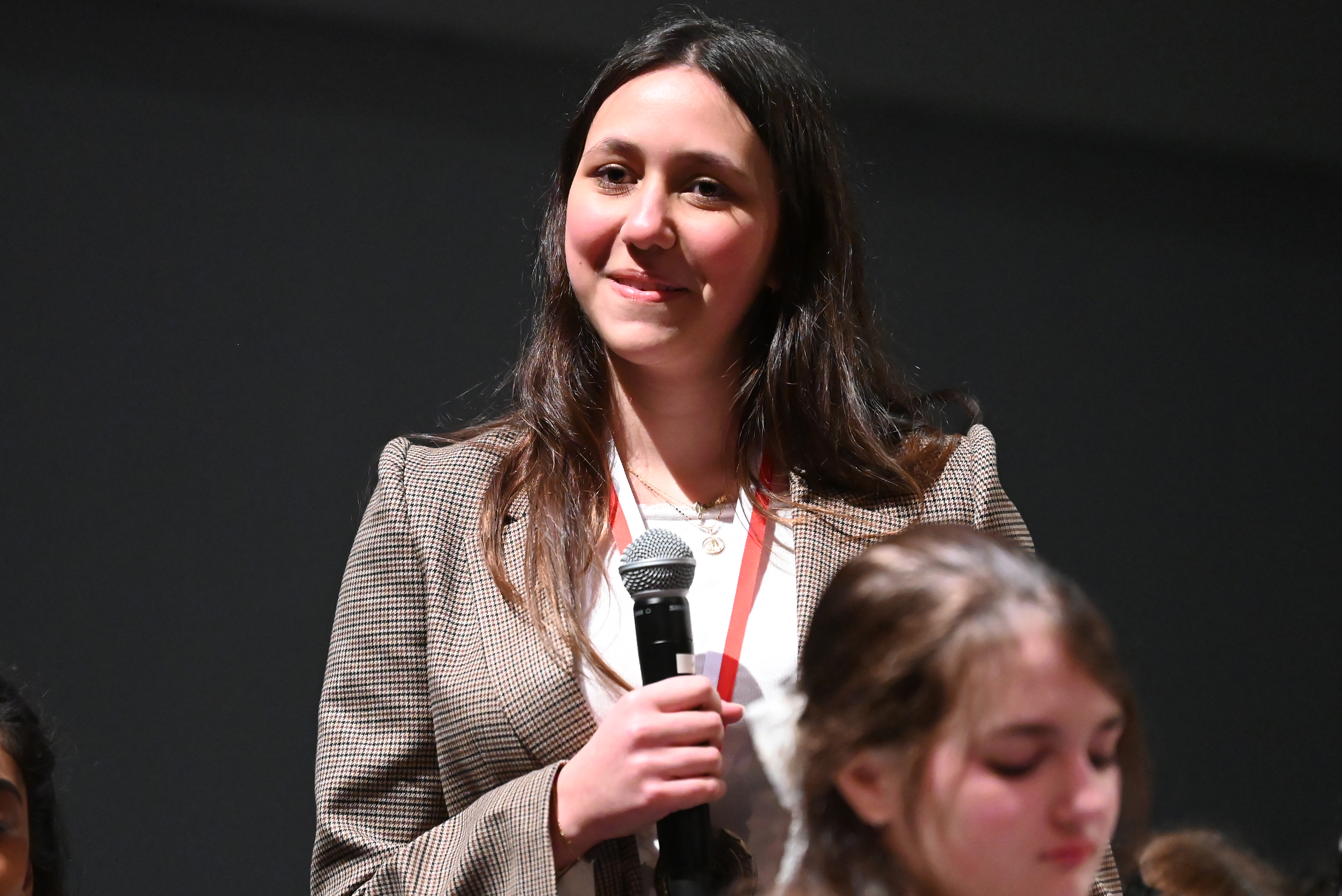 Scranton Prep’s Joann Hobeika during the Q and A section...