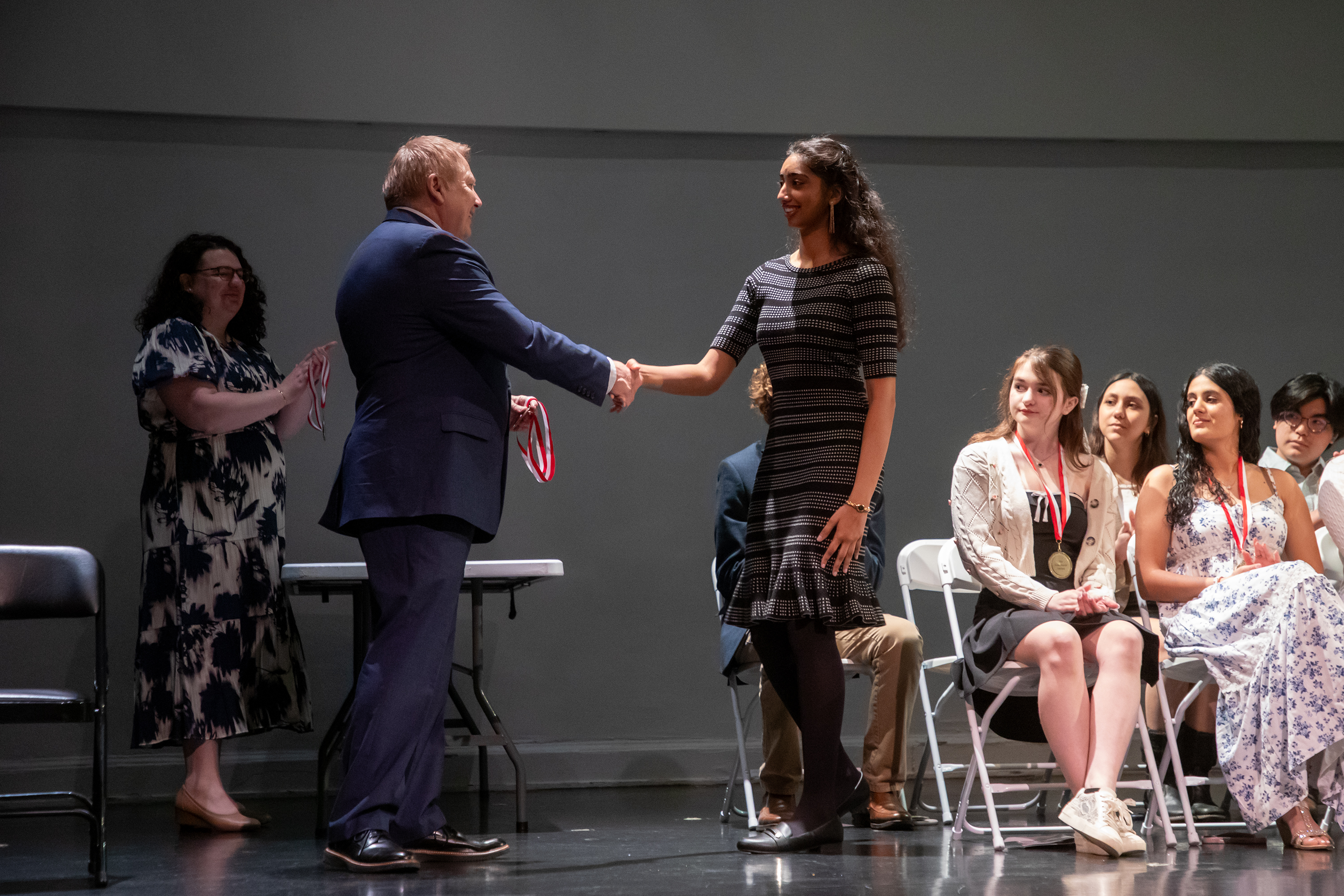 Sona Hanumali receives her reward during the Q and A...