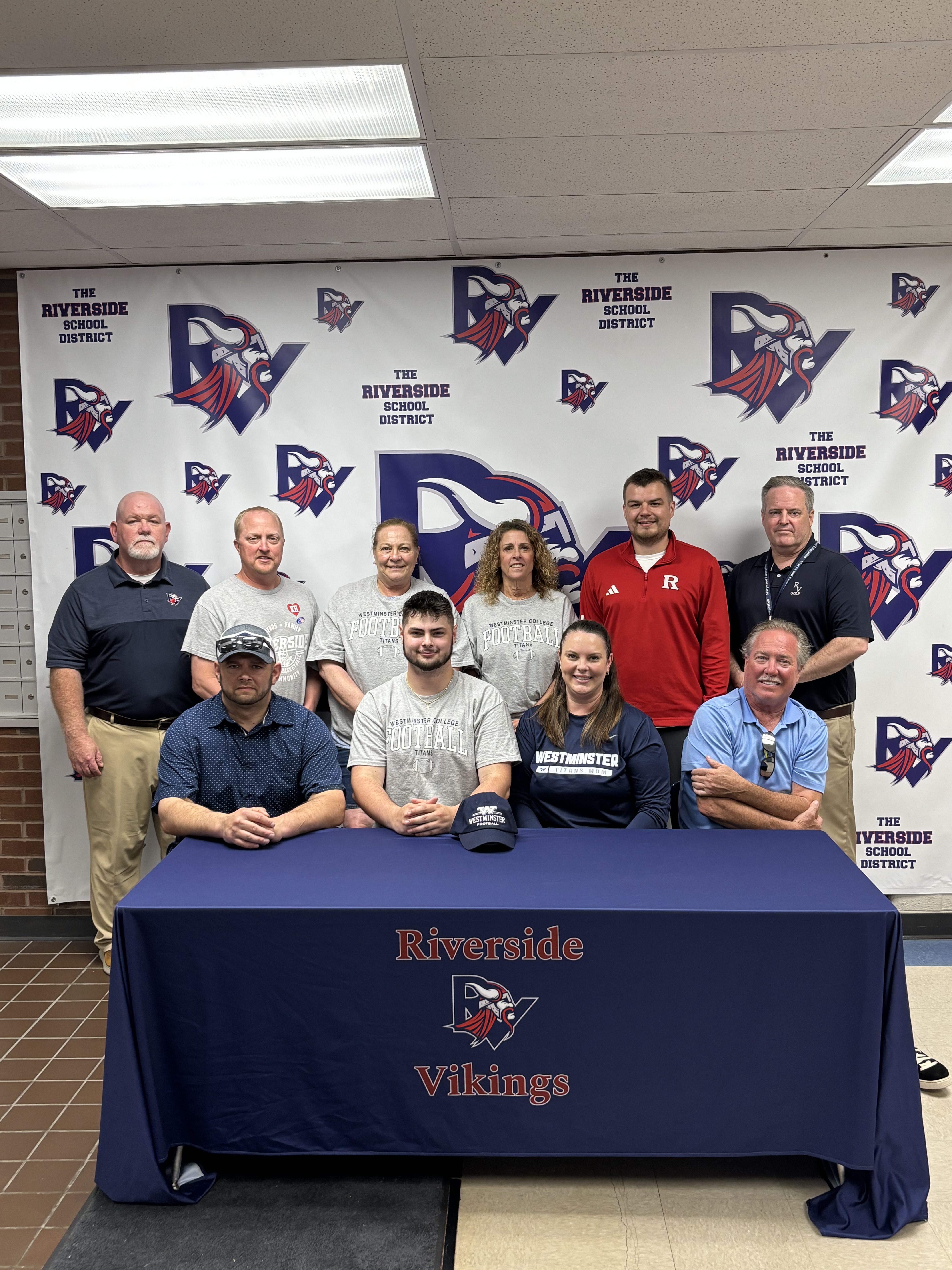 Riverside’s Madden Sandly will continue his academic and football careers...