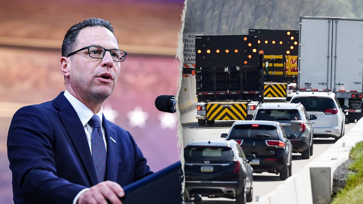 Shapiro and I-78 work zone in Berks