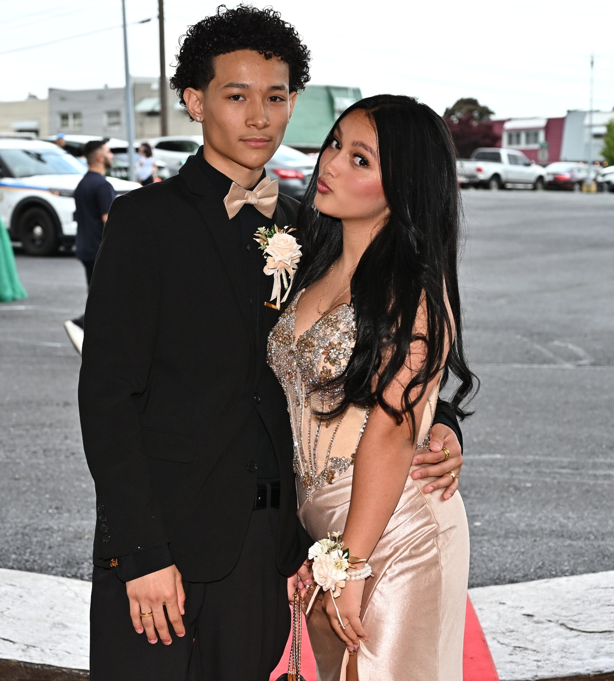 Allen High School held its prom Saturday, May 16, at The Palace Center in Allentown. Students and their guests arrive to the big night. (April Gamiz/The Morning Call)