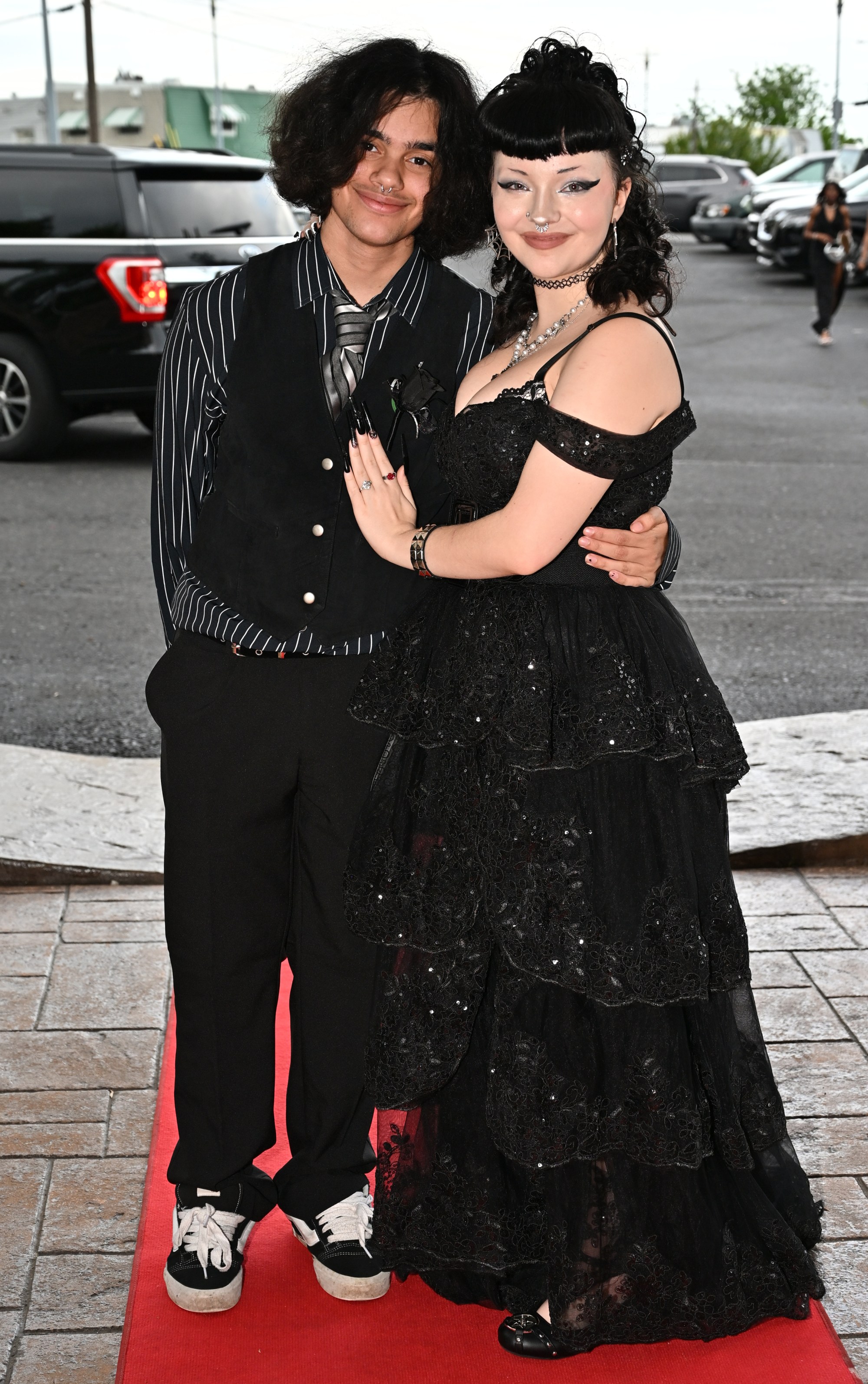 Allen High School held its prom Saturday, May 16, at The Palace Center in Allentown. Students and their guests arrive to the big night. (April Gamiz/The Morning Call)