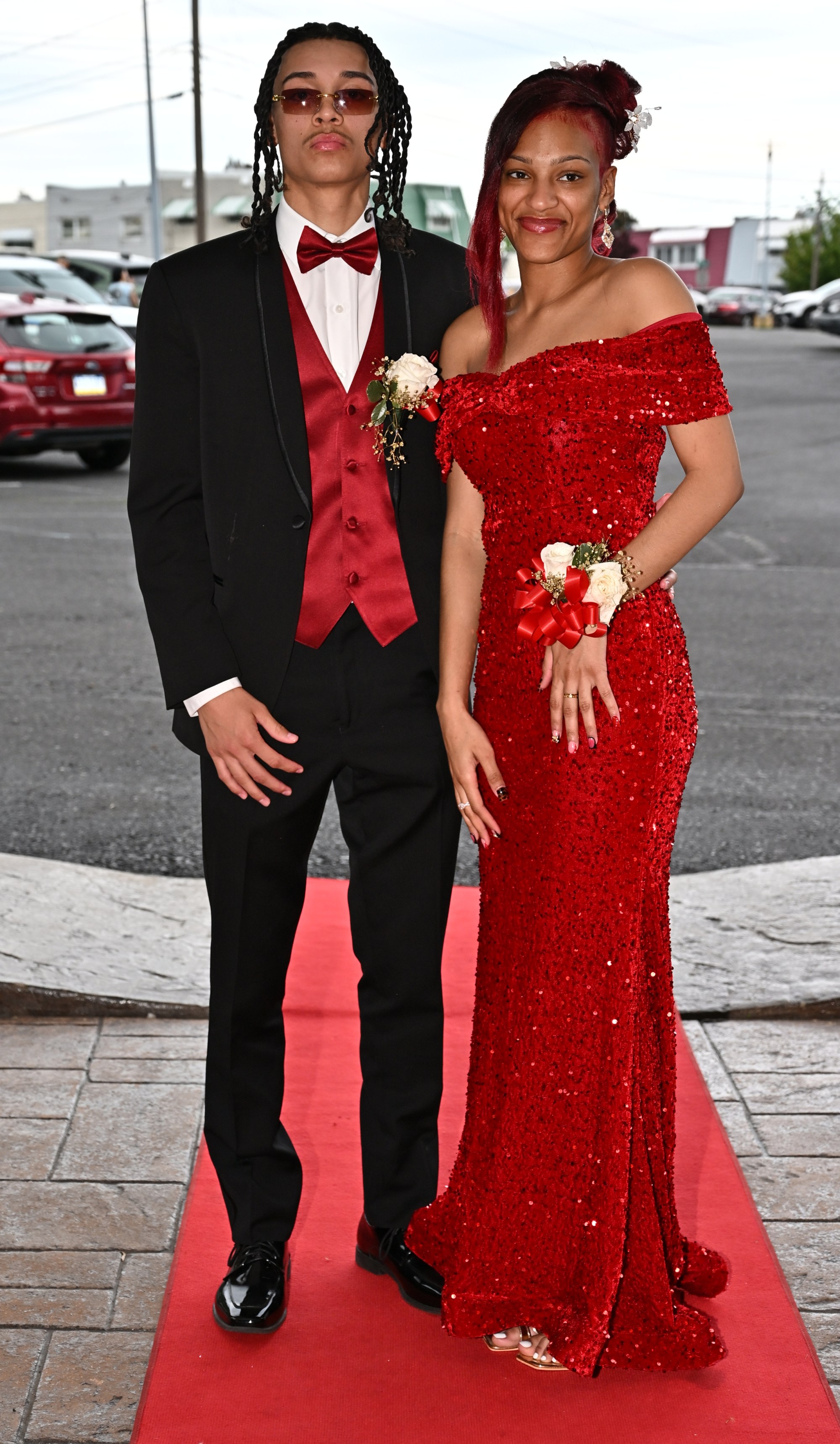 Allen High School held its prom Saturday, May 16, at The Palace Center in Allentown. Students and their guests arrive to the big night. (April Gamiz/The Morning Call)