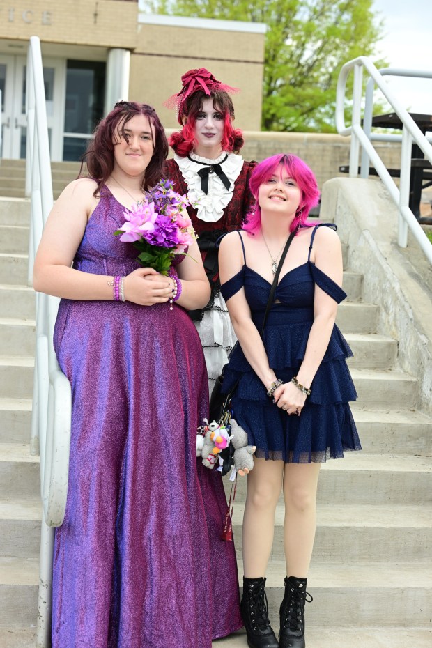 Bangor Area High School students and their guests gather Friday, May 1, 2026, ahead of their prom. (Monica Cabrera/The Morning Call)