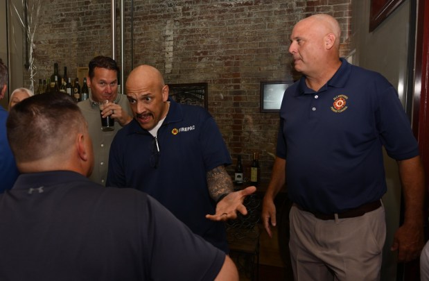 Supporters wait for former Bethlehem firefighter and Democratic congressional candidate Bob Brooks to arrive at his election party on Primary Day, Tuesday, May 19, 2026, at Artisan in Bethlehem. (Monica Cabrera/The Morning Call)
