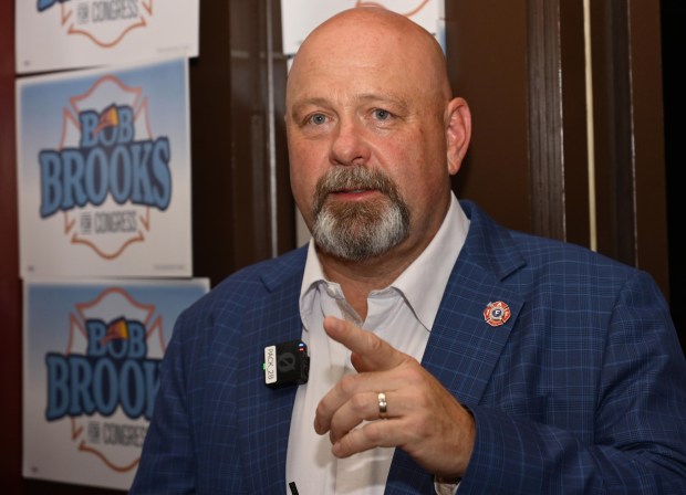 Former Bethlehem firefighter and Democratic congressional candidate Bob Brooks attends his election party on Primary Day, Tuesday, May 19, 2026, at Artisan in Bethlehem. (Monica Cabrera/The Morning Call)
