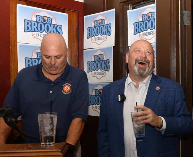 Former Bethlehem firefighter and Democratic congressional candidate Bob Brooks attends his election party on Primary Day, Tuesday, May 19, 2026, at Artisan in Bethlehem. (Monica Cabrera/The Morning Call)