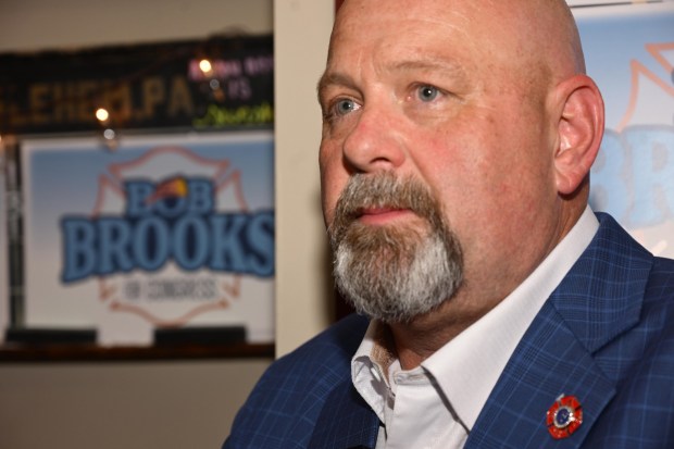 Former Bethlehem firefighter and Democratic congressional candidate Bob Brooks attends his election party on Primary Day, Tuesday, May 19, 2026, at Artisan in Bethlehem. (Monica Cabrera/The Morning Call)